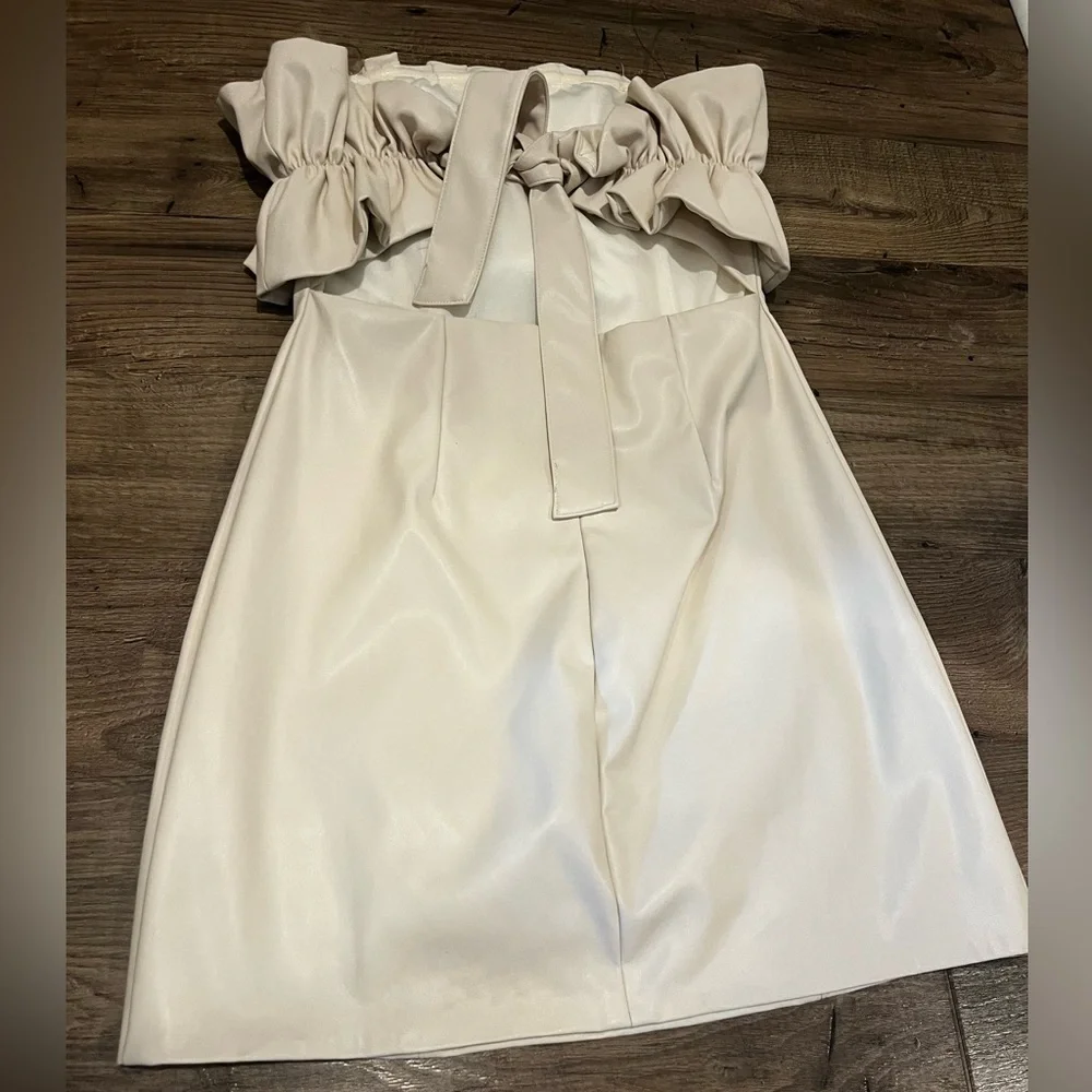 DO+BE Beige Ruffle Mini Dress - Picture 12 of 16